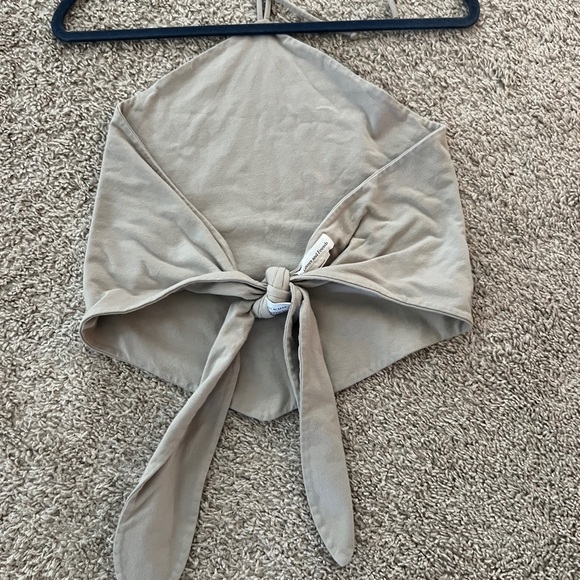 Lovers + Friends Cream Tan Asymmetrical Crop Tank - Picture 5 of 6